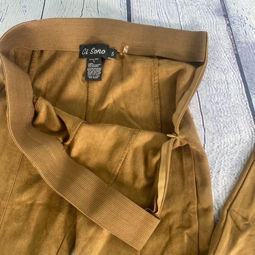 Ci Sono Faux Suede Saddle Legging Pants - Picture 6 of 7